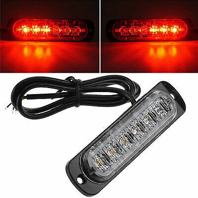 Luce strobo LED 6 ROSSO 18W Rimozione Pulizia Strade Macchine agricole