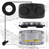 BARRA LAMPEGGIANTE STROBO 48LED 12-24V BASE MAGNETICA GIALLO EMERGENZA SOCCORSO 16 GIOCHI DI LUCE