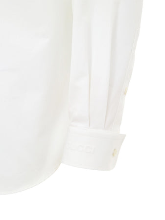 Gucci Camicia in Popeline di Cotone con Doppio Colletto da uomo