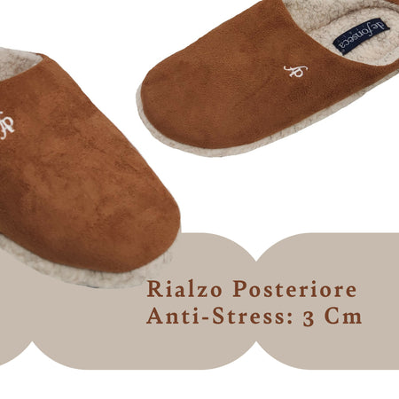 de fonseca Defonseca Firenze Ottime Ciabatte Uomo Invernali, Pantofole Calde in Pelliccia per Inverno, Babbucce Antiscivolo con Pelo, Ciabatta Invernale da Casa, Pantofola da Camera