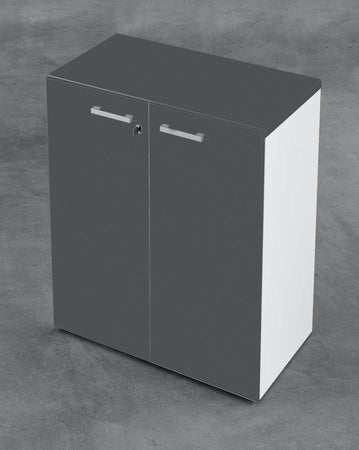 Mobile ufficio in melaminico con ante battenti in vari colori a scelta cm. 90x43x129h
