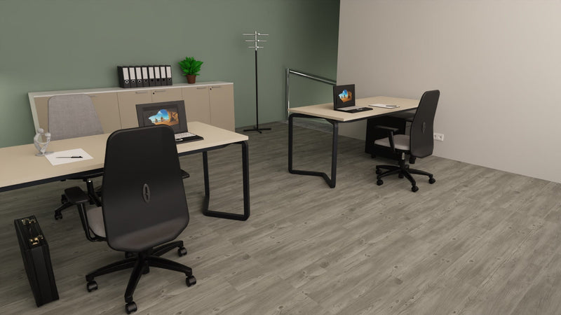Mobile ufficio in melaminico con ante battenti in vari colori a scelta cm. 90x43x129h