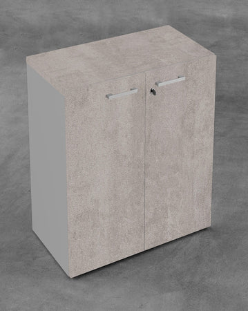 Mobile moderno per ufficio operativo con struttura grigia in melaminico cm. 90x43x129h