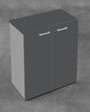 Mobile moderno per ufficio operativo con struttura grigia in melaminico cm. 90x43x129h