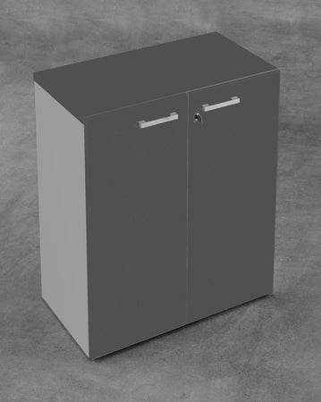 Mobile moderno per ufficio operativo con struttura grigia in melaminico cm. 90x43x129h