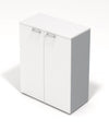 Mobile moderno per ufficio operativo con struttura grigia in melaminico cm. 90x43x129h