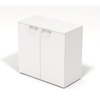 Mobile contenitore per ufficio operativo in melaminico con 2 ante battenti cm. 90x43x87h