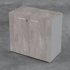 Contenitore basso da ufficio con ante battenti in melaminico in vari colori e struttura grigia cm. 90x43x87h