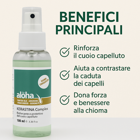 3x Aloha Spray Kerastina Complex Integratore per Capelli Anticaduta Extra Forte