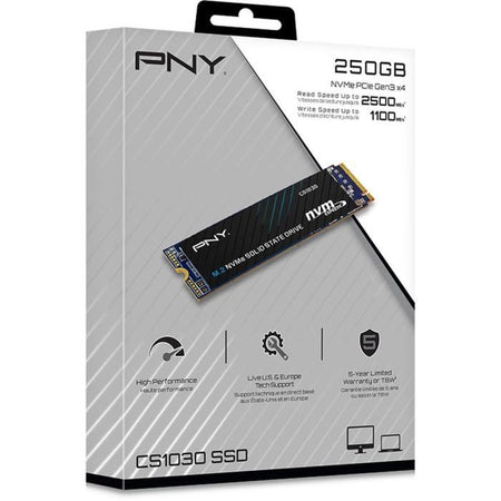 Unità a stato solido interna - PNY - CS1030 M.2 GEN3 - 250 GB - NVMe (M280CS1030-250-RB)
