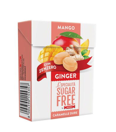 Caramelle senza zucchero, dure con Mango e Zenzero 50g Serra gusto pieno e intenso