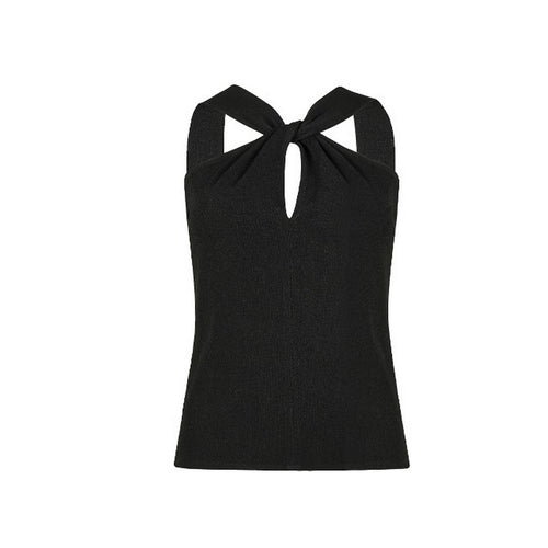 Dexterior canotte e top donna d.exterior - lux top nodo - nero da donna