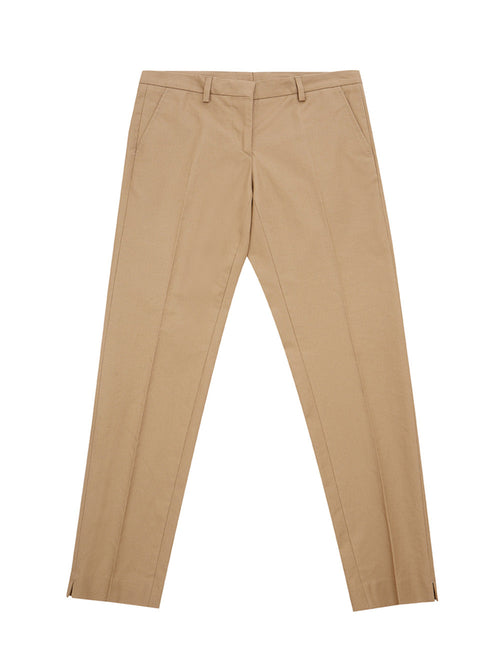 Lardini Pantalone in Cotone Beige da donna