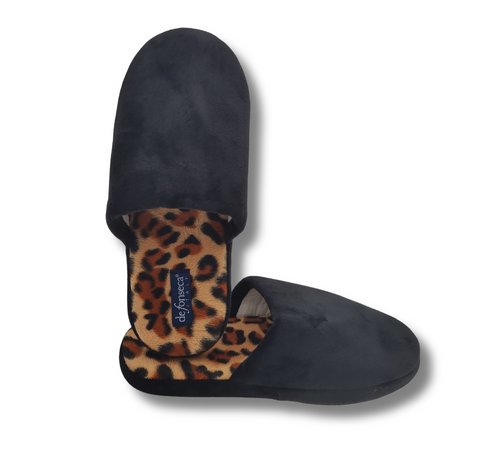 de fonseca Ciabatte Donna Invernali da Casa, Pantofole Calde e Pelose, Pantofola Animalier Leopardata