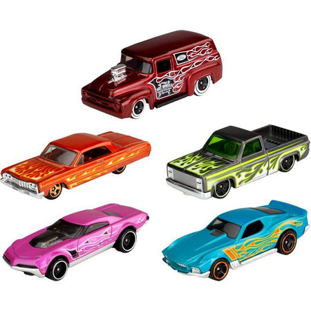 scatola di Hot Wheels 5 voitur