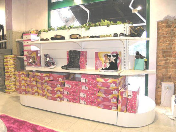 Modulo aggiuntivo scaffalatura in metallo per negozi di cm. 100x40x140h