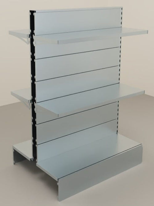 Modulo aggiuntivo zincato scaffale negozio abbigliamento di cm. 100x40x140h