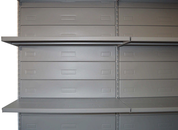 Modulo aggiuntivo scaffale per negozio con piani regolabili di cm. 45x30x300h