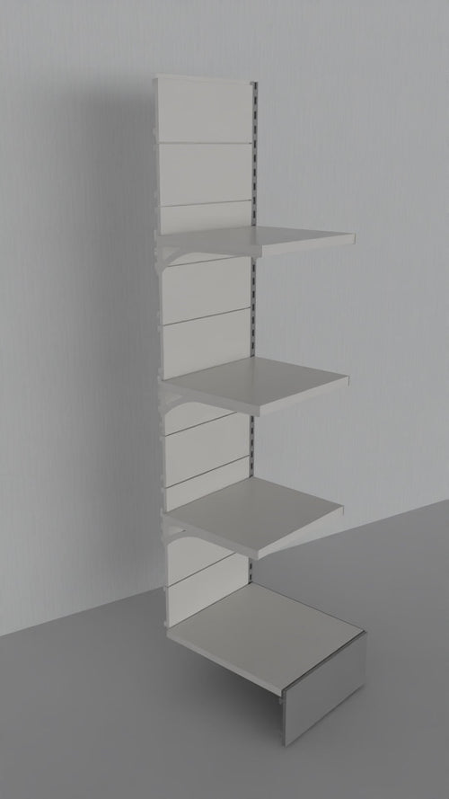 Modulo aggiuntivo di scaffalatura da negozio di cm. 45x40x300h
