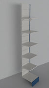 Modulo aggiuntivo per scaffalatura di metallo per negozi di cm. 45x50x300h