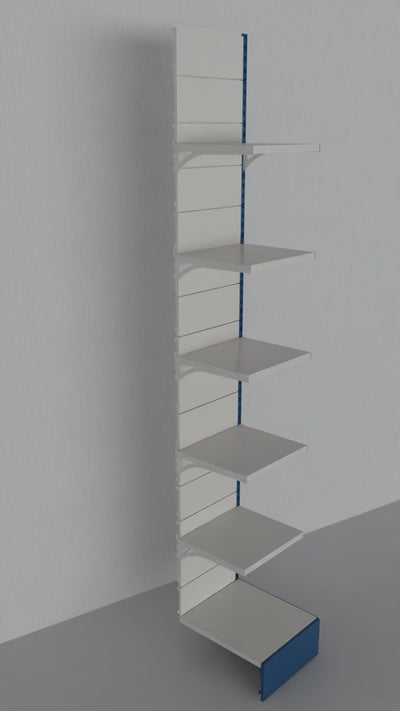 Modulo aggiuntivo per scaffalatura di metallo per negozi di cm. 45x50x300h