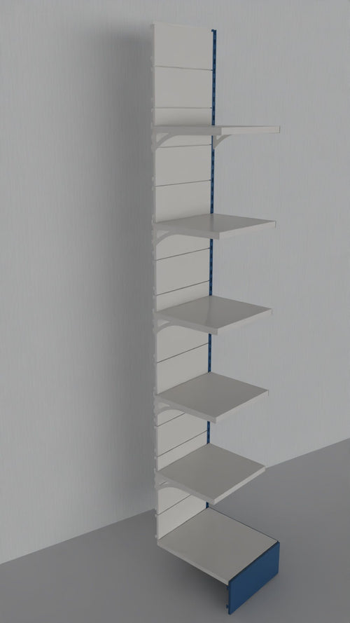 Modulo aggiuntivo per scaffalatura di metallo per negozi di cm. 45x50x300h