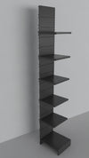 Modulo aggiuntivo per scaffale in metallo verniciato per negozi di cm. 45x50x300h