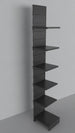 Modulo aggiuntivo per scaffale in metallo verniciato per negozi di cm. 45x50x300h