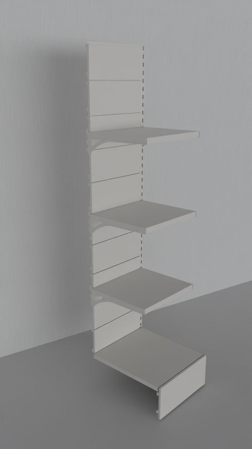 Modulo aggiuntivo scaffalatura verniciata per negozi di cm. 45x50x200h