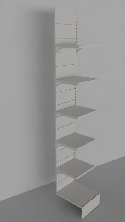 Modulo aggiuntivo scaffalatura verniciata per negozi di cm. 45x50x300h