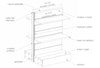 Modulo continuativo scaffale a parete da negozio di cm. 100x50x140h