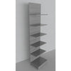 Modulo continuativo scaffale metallico a parete da negozio di cm. 75x30x250h