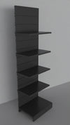 Modulo aggiuntivo scaffale metallico a parete da negozio di cm. 75x30x250h
