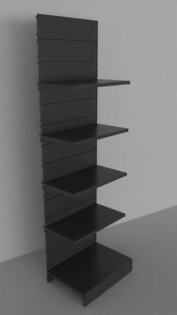 Modulo aggiuntivo scaffale metallico a parete da negozio di cm. 75x30x250h