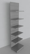 Modulo continuativo scaffalatura a parete per negozio di cm. 75x40x300h