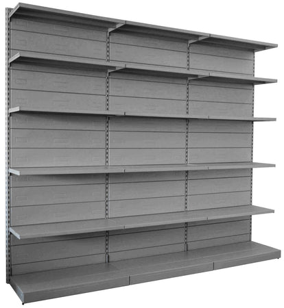 Modulo continuativo scaffalatura a parete per negozio di cm. 75x40x300h