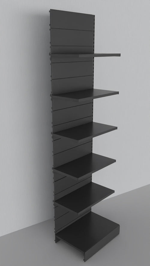 Modulo continuativo scaffale a parete da negozio di cm. 75x40x300h