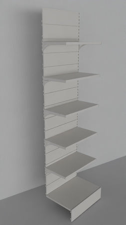 Modulo continuativo scaffale a parete da negozio di cm. 80x50x300h