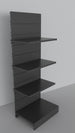 Modulo aggiuntivo scaffale in metallo verniciato nero ghisa di cm. 75x50x200h