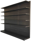 Modulo aggiuntivo scaffale in metallo verniciato nero ghisa di cm. 75x50x200h