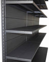 Modulo aggiuntivo scaffale in metallo verniciato nero ghisa di cm. 75x50x200h