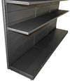 Modulo aggiuntivo scaffale in metallo verniciato nero ghisa di cm. 75x50x200h