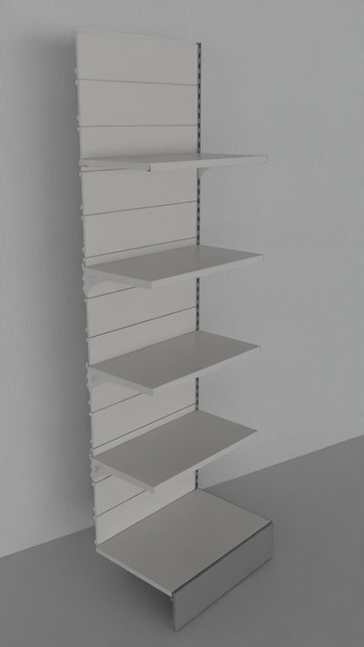 Modulo aggiuntivo scaffale verniciato in metallo per negozi di cm. 80x50x250h