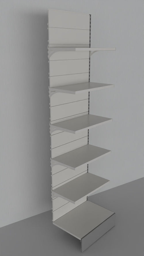 Modulo aggiuntivo per scaffale metallico a piani con mensole di cm. 80x50x300h