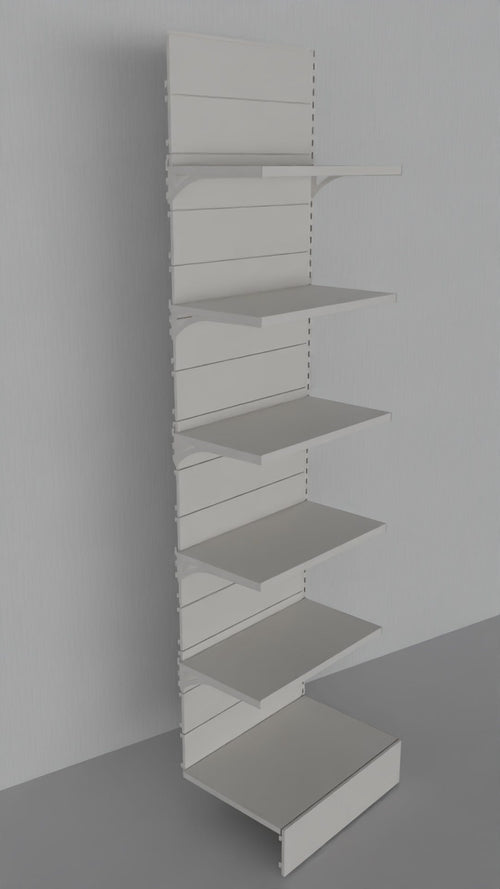 Modulo aggiuntivo per scaffalatura metallica per arredo negozi di cm. 80x50x300h