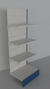 Modulo continuativo scaffale a parete da negozio di cm. 80x60x200h