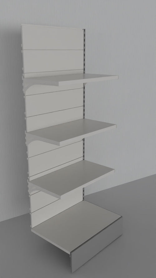Modulo continuativo scaffale a parete da negozio di cm 80x60x200h