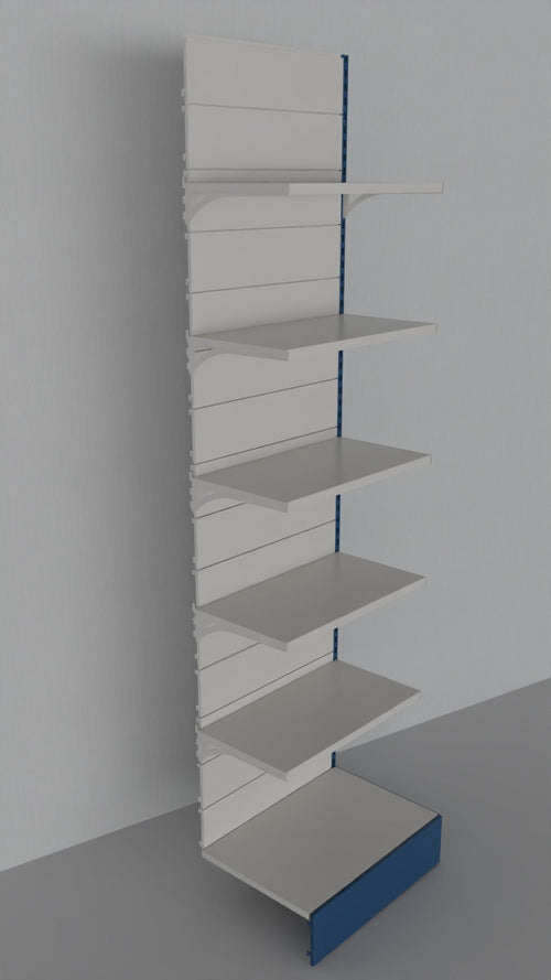 Modulo continuativo scaffale a parete da negozio di cm. 80x60x300h