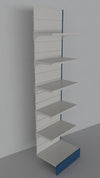 Modulo continuativo scaffale a parete da negozio di cm. 80x60x300h