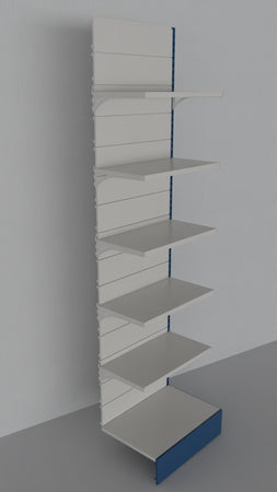 Modulo continuativo scaffale a parete da negozio di cm. 80x60x300h